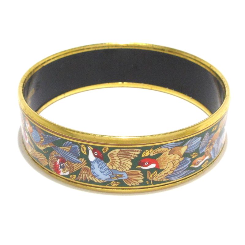 Hermes Bangle Emile Green×gold×multi