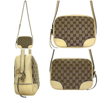 Gucci Shoulder Bag Beige Cream White 449413 Excellent Condition
