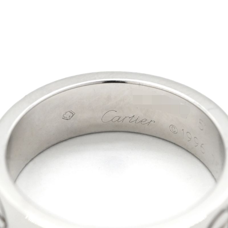 Cartier Ring Love Ring 18k White Gold White Gold #51(jp11) Love Ring 750 18k Wg