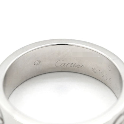Cartier Ring Love Ring 18k White Gold White Gold #51(jp11) Love Ring 750 18k Wg