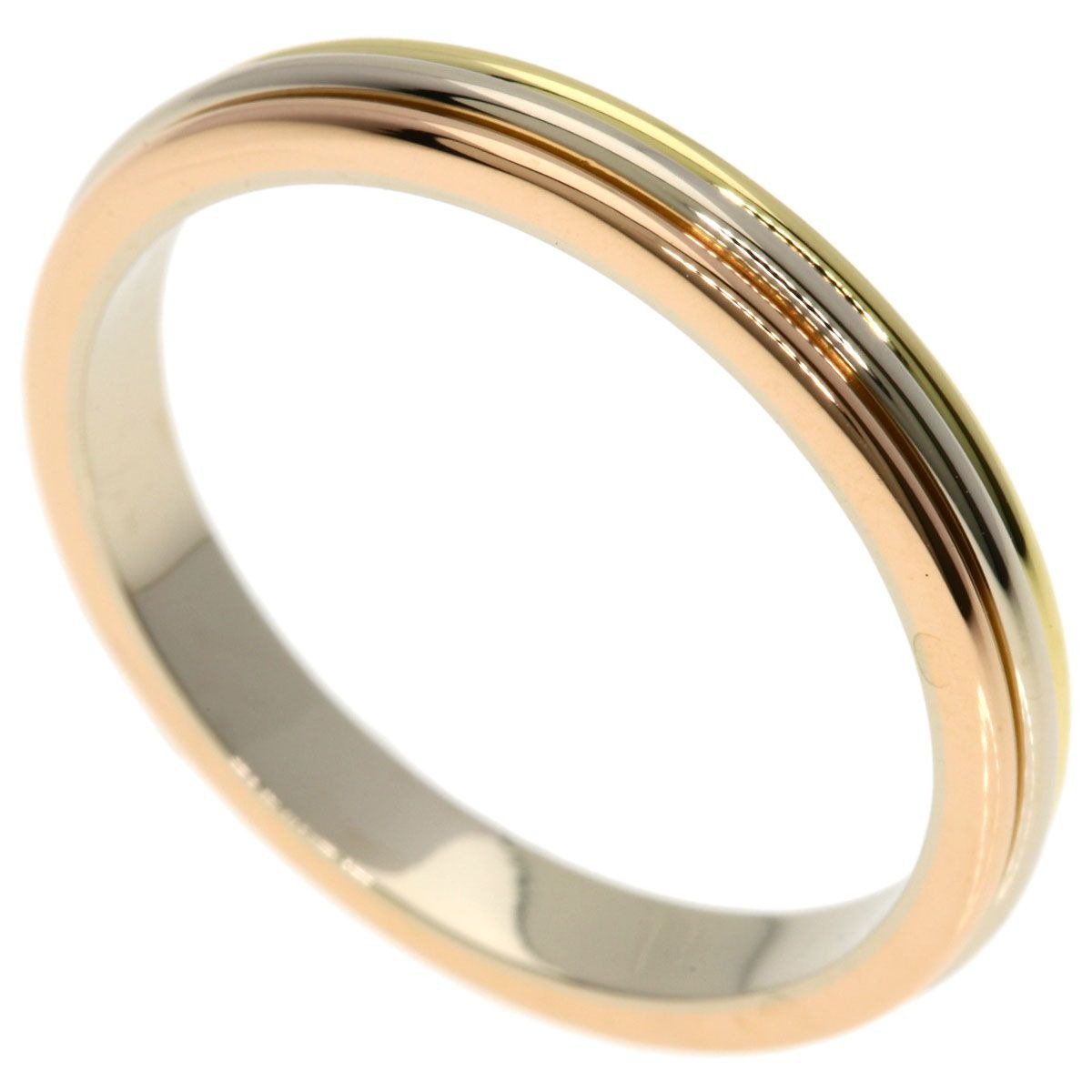 Cartier Three Color 58 Ring 18K Yellow Gold Pink White