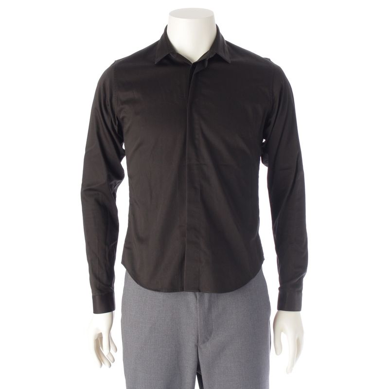 Dior Homme Cotton Ribbed Wing Long Sleeve Shirt Top Black