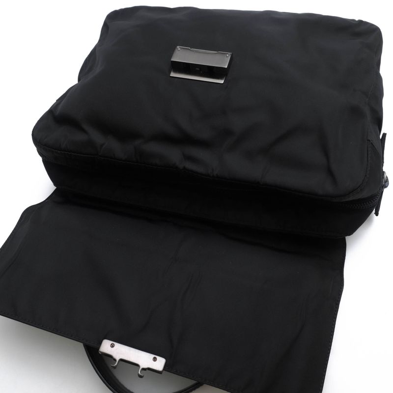 Prada Bags Handbags Bags Tote Women Women's Nylon Leather Genuine Black B7496
