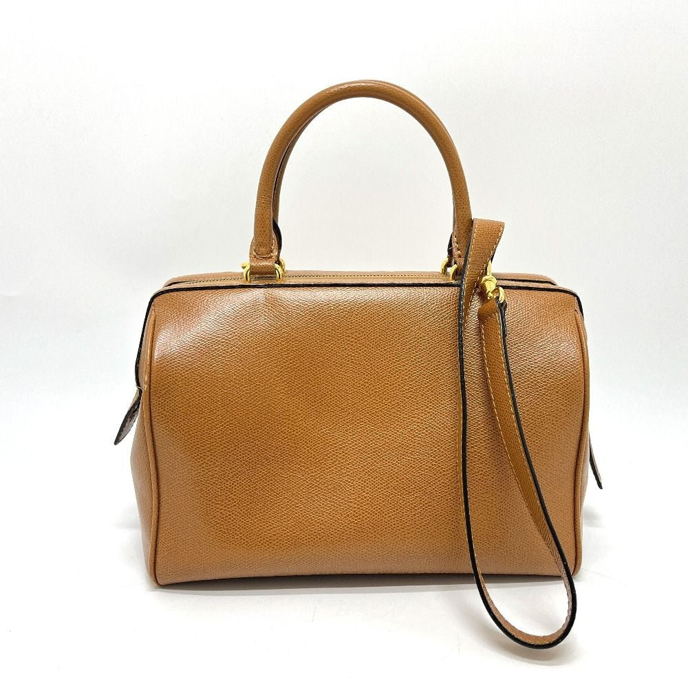 Celine Boston Bag Leather Brown X