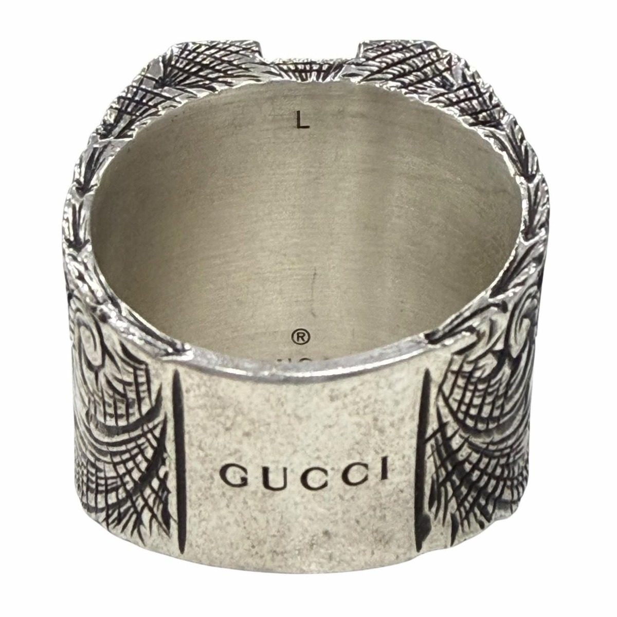 Gucci Arabesque Alphabet Letter Ring Silver-l Weight — view 4