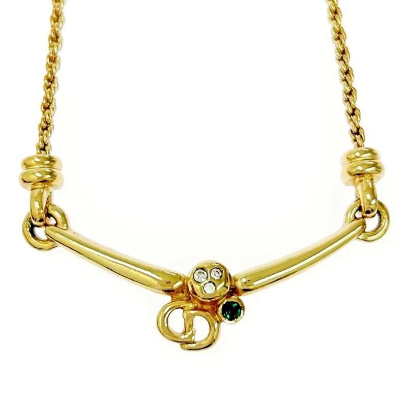 Christian Dior GP Rhinestone CD Logo Necklace Women 304874 Necklace
