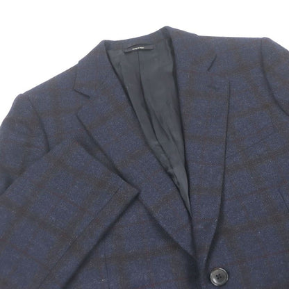 Hermes 100% Cashmere Window Pen Single Ancon Jacket Tailored Jacket Navy 46