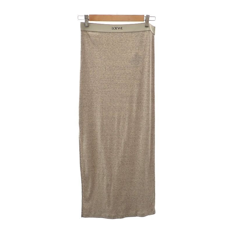 Loewe Midi Skirt M S359 Y1 Hx04 Long Cotton Wool Beige