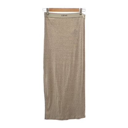 Loewe Midi Skirt M S359 Y1 Hx04 Long Cotton Wool Beige