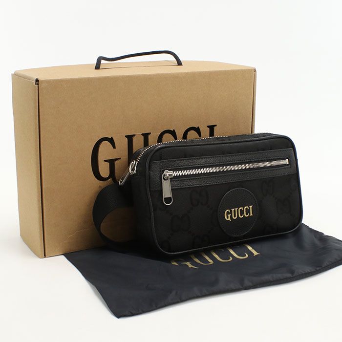 Gucci Belt Bag Off The Grid 631341 Body Bag GG Nylon Leather Men's