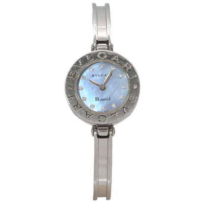 Bvlgari Bangle Watch Diamond Blue Shell Quartz