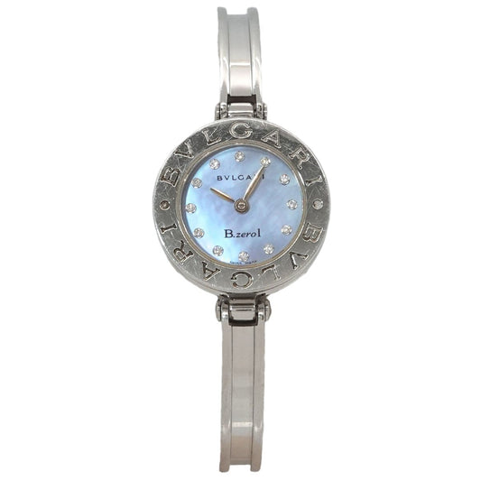 Bvlgari Bangle Watch Diamond Blue Shell Quartz