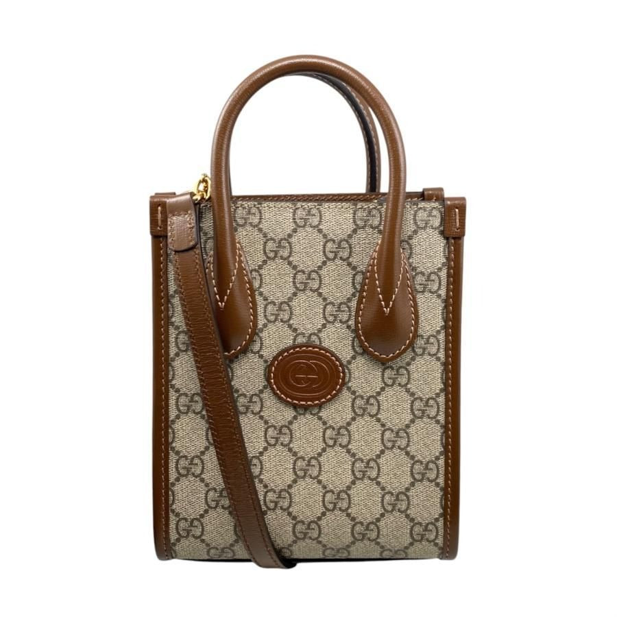Gucci Shoulder Bag With Interlocking G Mini Tote GG Supreme