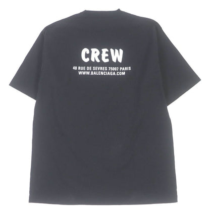 Balenciaga 20SS 620941 100% Cotton CREW Logo Print Short Sleeve Short Sleeve