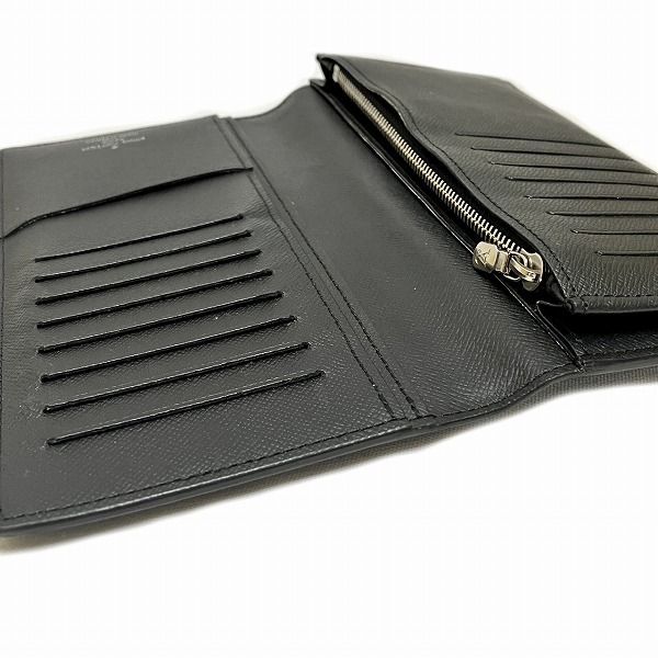 Louis Vuitton Taiga Portefeuille Plaza M30501 Noir Black Long Wallet Bifold