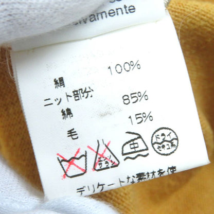 Hermes Vintage 100% Silk Cashmere Blend Twill Raine H Logo Button Short Sleeve