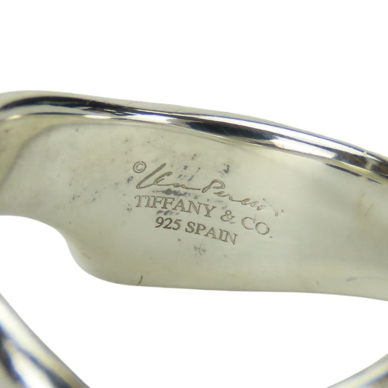 Tiffany & Co Ring - Ring Curved Wave Heart 925 Silver Approx 4.7g Silver Elsa