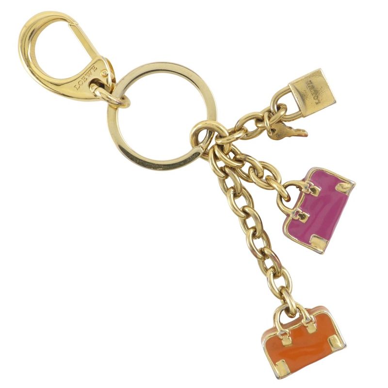 Loewe Anagram Bag Motif Bagcharm Gold Plated Ladies Key Holder