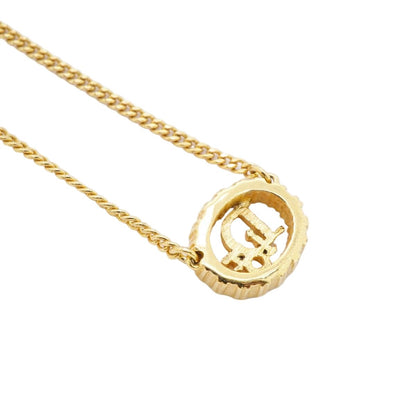 Dior Necklace Logo Gold Plated Rhinestone — view 2