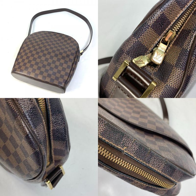 Louis Vuitton Shoulder Bag Ipanema GM N51292 Damier Canvas Ebène Brown