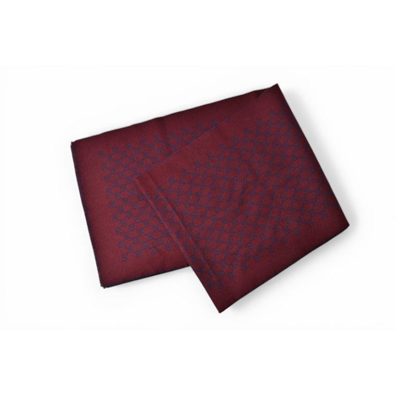 Gucci Scarf Reversible Winter Wool GG Wine Navy