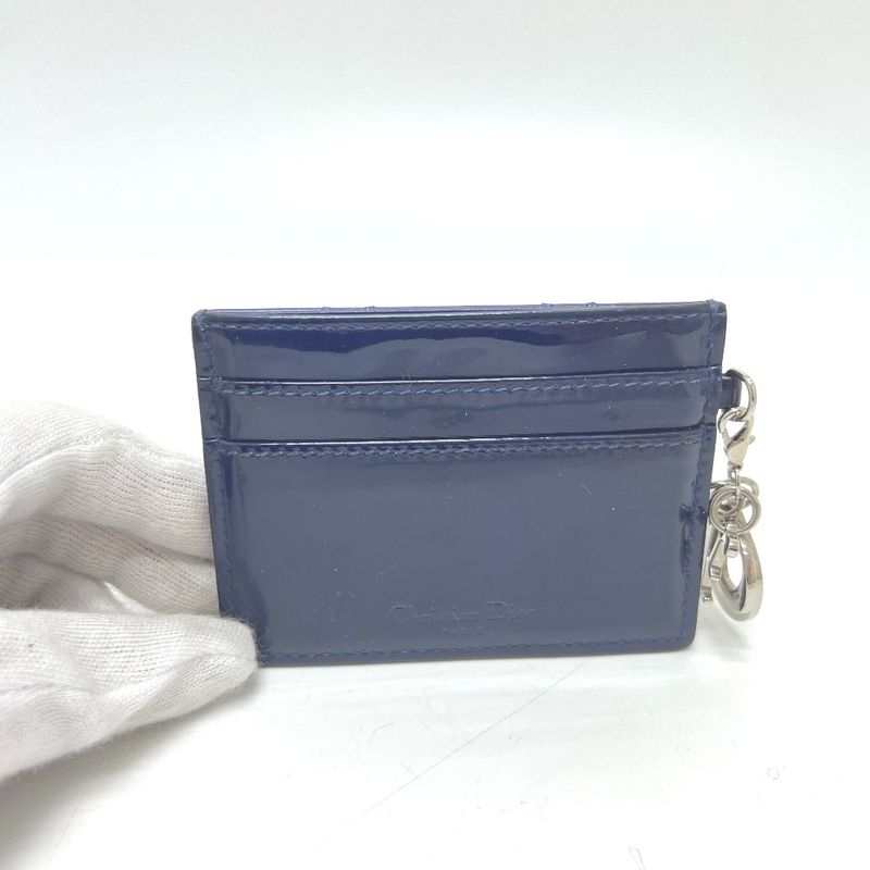 DIOR Card Case Cannage Blue