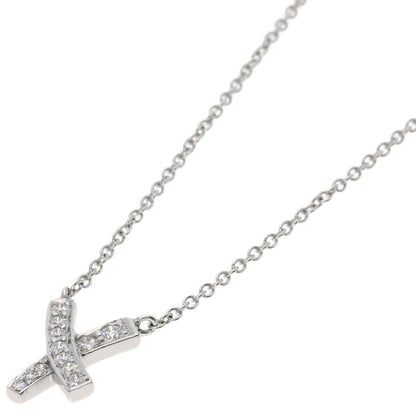 Tiffany & Co Tiffany & Co Kiss Diamond Necklace Pt950 Ladies