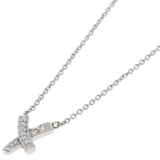 Tiffany & Co Tiffany & Co Kiss Diamond Necklace Pt950 Ladies