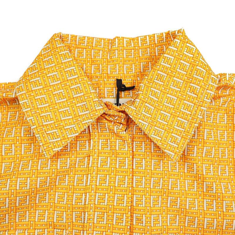 Fendi Ff Nylon Shirt Jacket 12cpc-20-2345 Yellow 38