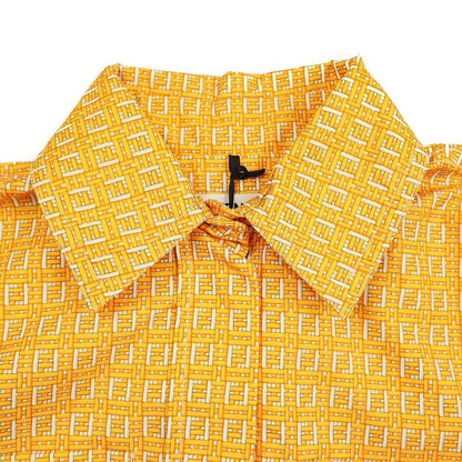Fendi Ff Nylon Shirt Jacket 12cpc-20-2345 Yellow 38