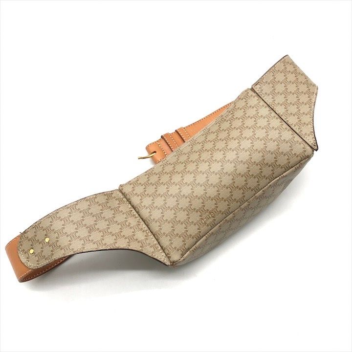 Celine Macadam Triomphe Waist Pouch Belt Bag Beige