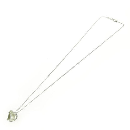 Tiffany & Co Silver Curved Heart Necklace 4.3g 925 Engraved 412035 Necklace