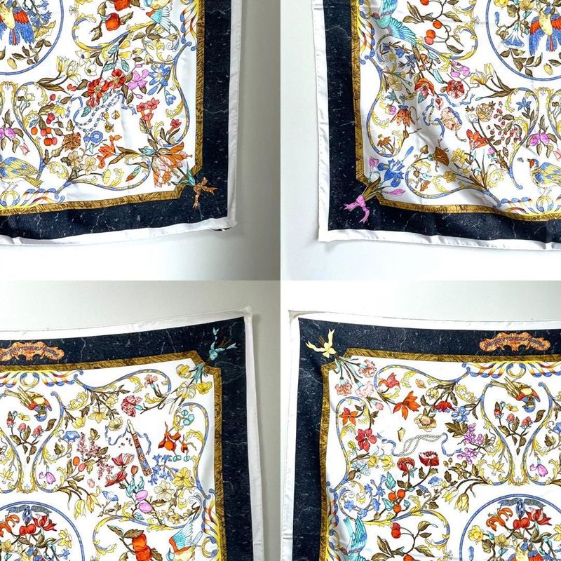 Hermes Scarf Carre 90 Oriental Stone and Western Stonework Silk