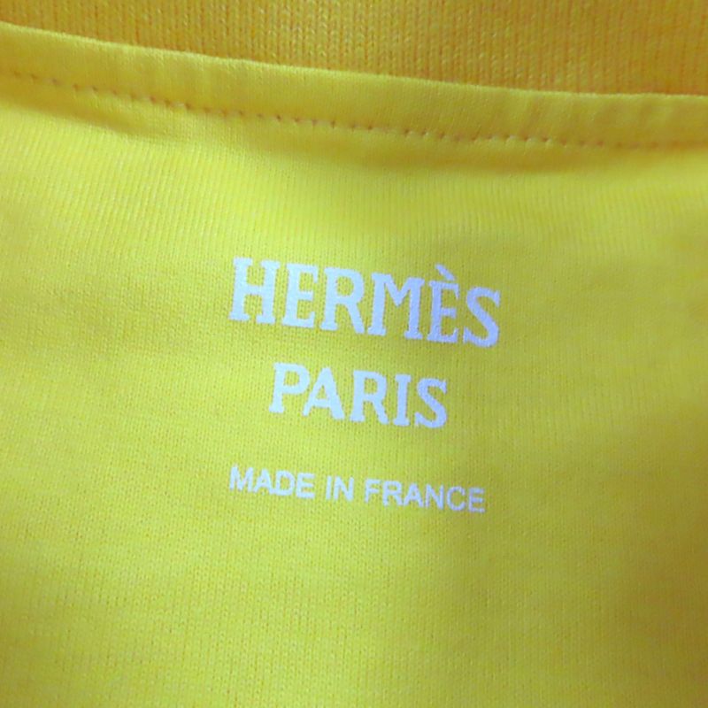 Hermes 22AW 100% Cotton La Promenade Du Matin Morning Walk Short Sleeve T-shirt