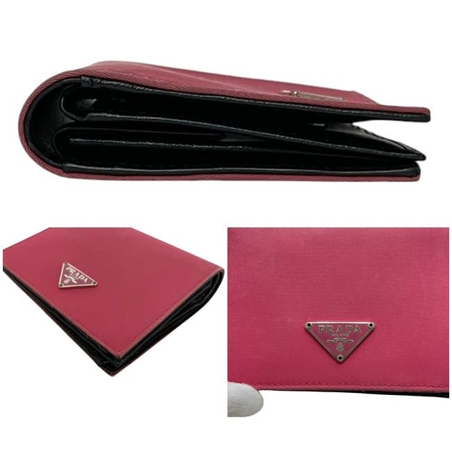 Prada Bifold Wallet Pink Tessuto M505 Compact Nylon