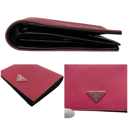 Prada Bifold Wallet Pink Tessuto M505 Compact Nylon