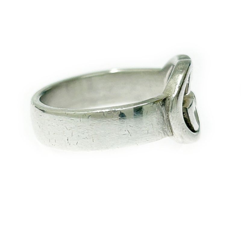 Gucci Silver Interlocking G Ring 5.2g 925 Engraved 365550 Ring