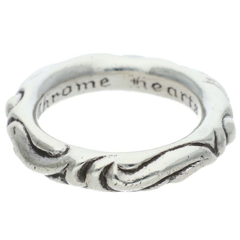 Chrome Hearts Scrl Band Scroll Silver Ring