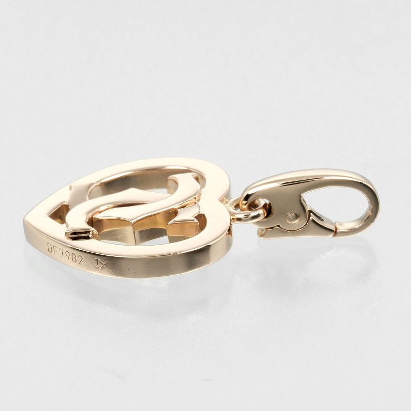 Cartier 2C Heart 18K Pink Gold Ladies 5.1g Pendant Top