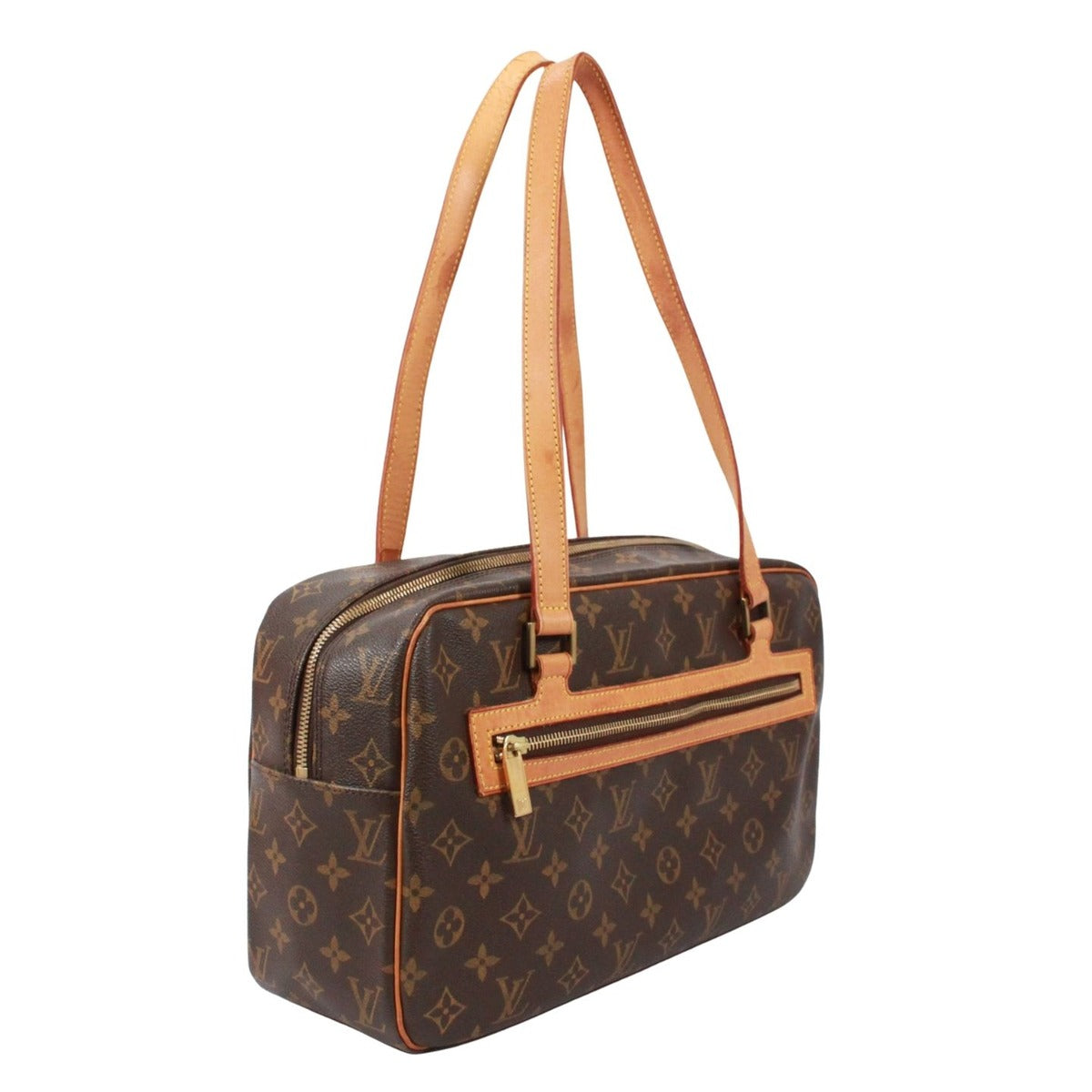 Louis Vuitton Cite GM Monogram Leather Brown Shoulder Bag Gold — view 2