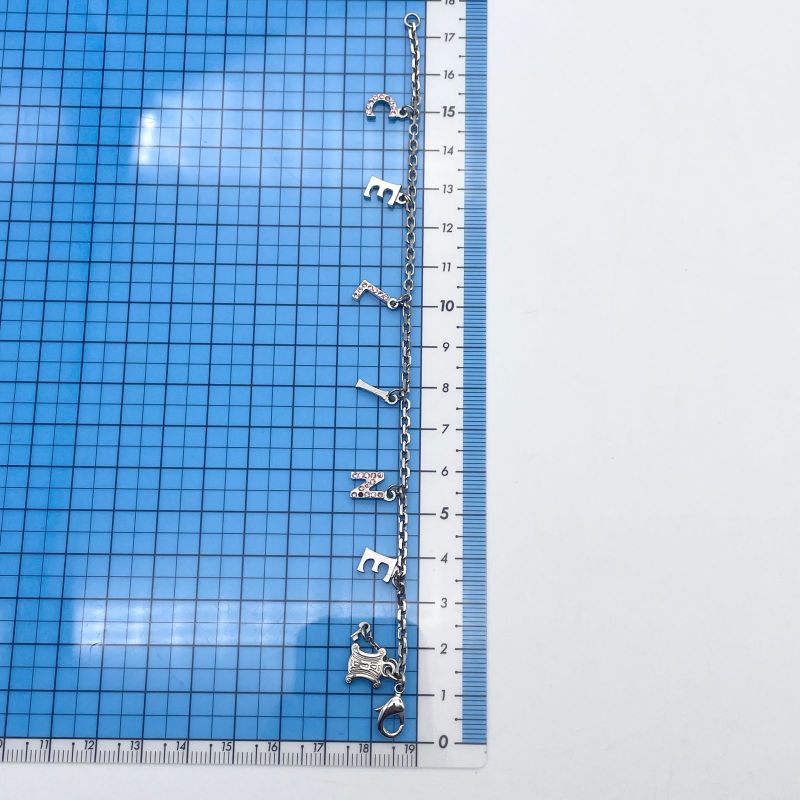 Celine Triomphe Charm Bracelet Logo 25-1081s