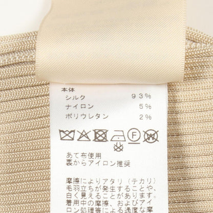 Hermes Dress Short Long Sleeve 34 Bran Natural Silk — view 4