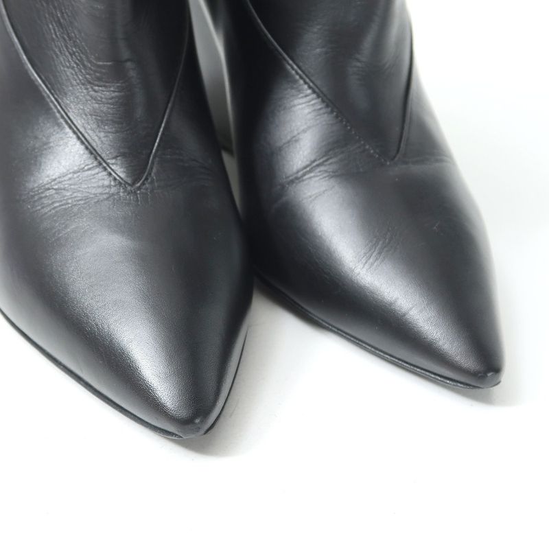 Hermes Boots Size 36 Short Ankle Wedge Heel Leather Shoes 20250624 Ra5159