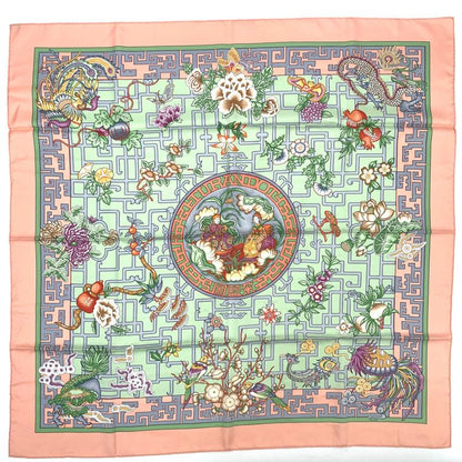 Hermes Scarf Carre 90 2002 Turandot Natsunohidaka Orange Blue Turandot Pink