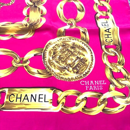 Chanel CC Logo Chain Silk Scarf Set of 2