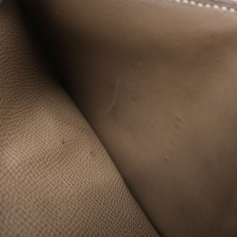 Hermes Trifold Wallet Click 12 Vaux Epson Etoupe Silver Hardware Grained C