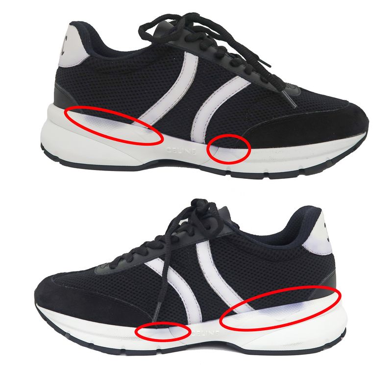 Celine Sneakers - Black White Size 38 Shoes Women's Apparel Women's