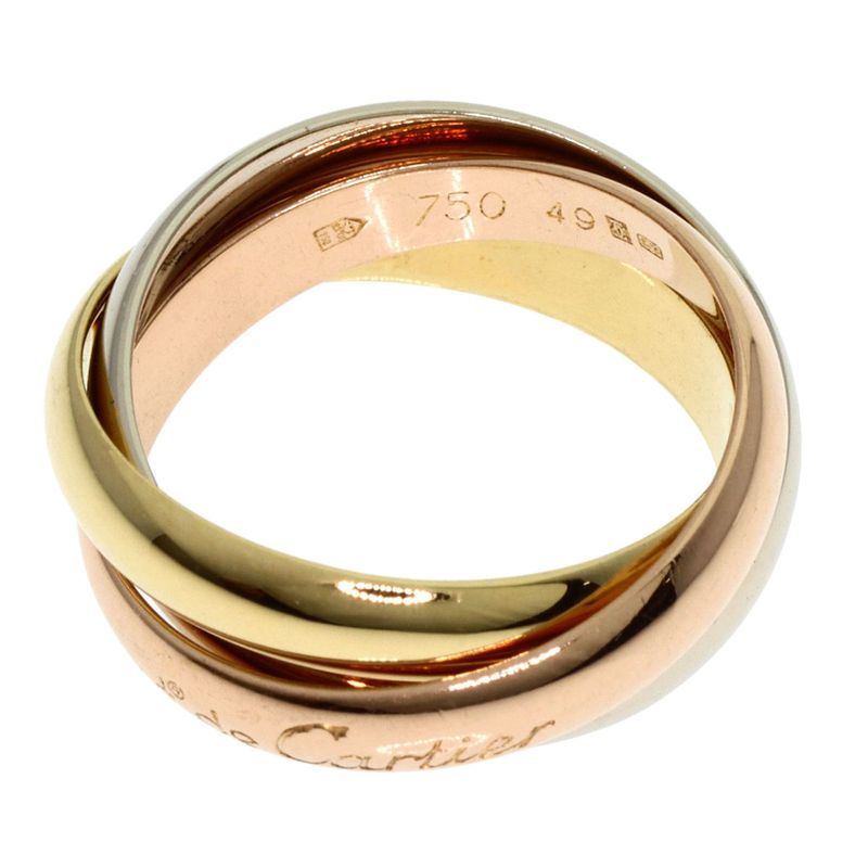 Cartier Trinity #49 Ring 18K Yellow Gold 18K White Gold 18K Pink Gold Ladies