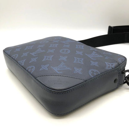 Louis Vuitton Duo Messenger M45730 Shoulder Bag Monogram Shadow Black Women Men