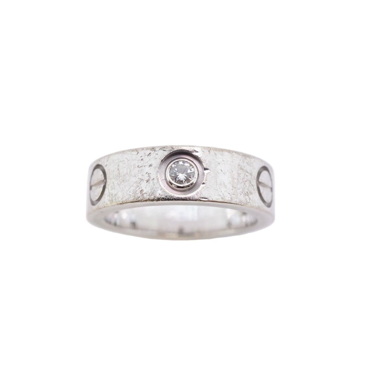 Cartier Ring Love 18k White Gold Diamond — view 2
